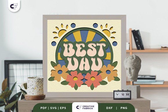 Best Dad 3D Layered Paper Cut SVG