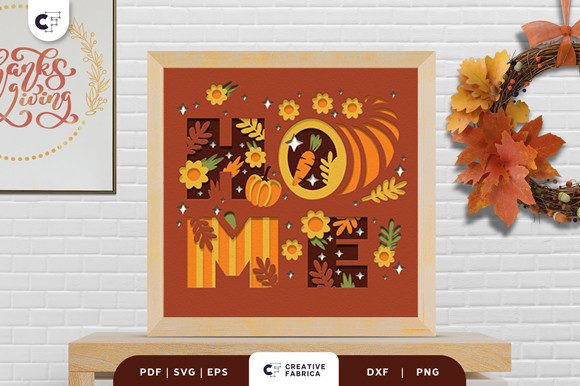 Cornucopia HOME 3D Light Box Paper Cut