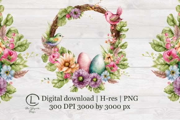 Easter Watercolor Wreath
