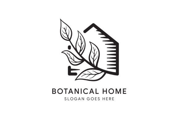 Illustration Logo Botanical Home
