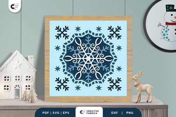 Intricate Snowflake 3D Layered Paper Cut