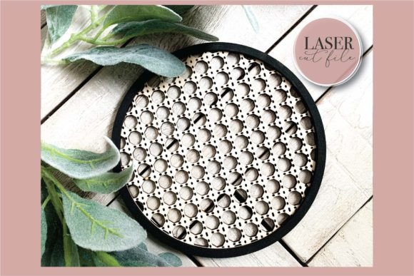 Rattan Laser, Circle Frame SVG