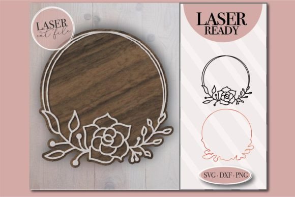 Round Floral Laser File
