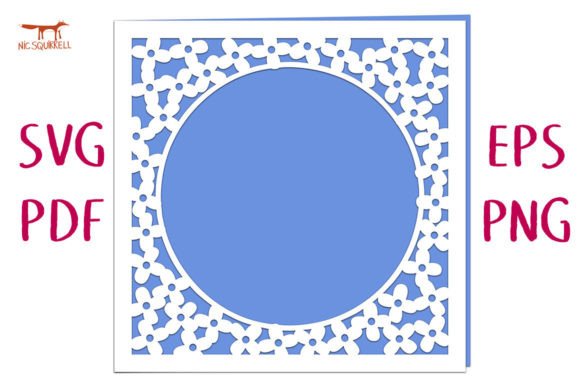 Tiny Blossoms Aperture Card SVG Cut File