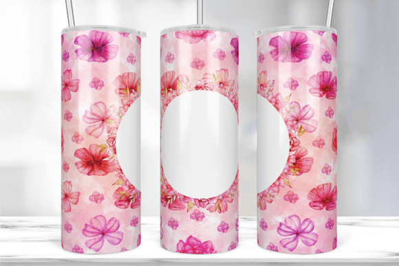 Watercolor Florals 20 Oz Skinny Tumbler