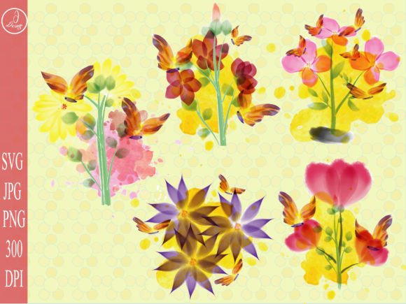 Watercolor Wild Flowers